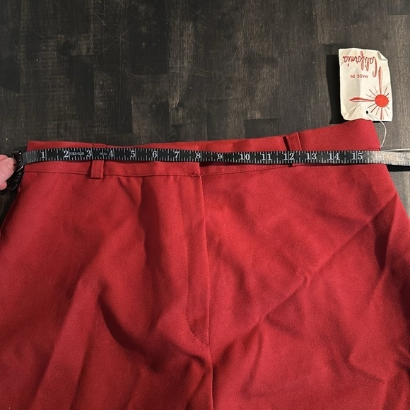 Vintage 70s High Waisted Wide Leg Trousers Red Size 20 Vintage (32inch Waist) - Picture 6 of 8